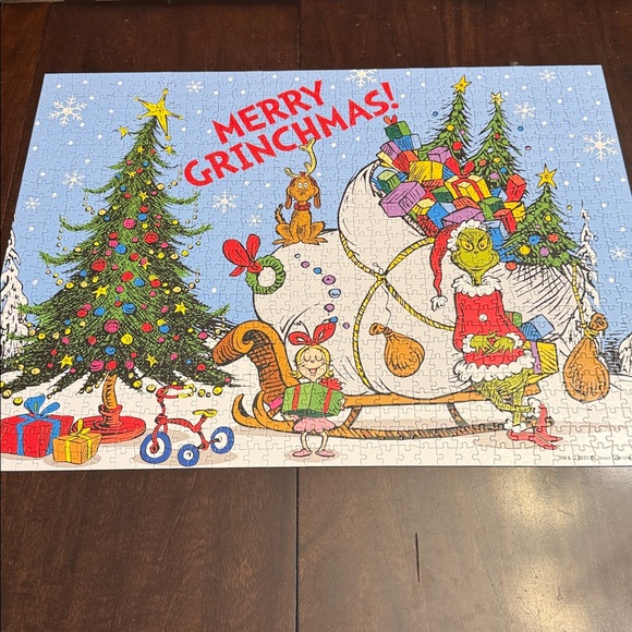 Buffalo Merry Grinchmas Puzzle. 1000 pieces. Complete with poster - Picture 3 of 5